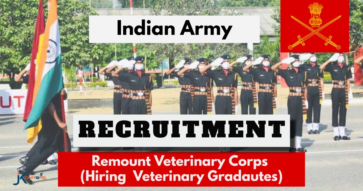 Indian Army Remount Veterinary Corps Recruitment 2024: Check Eligibility, How to Apply