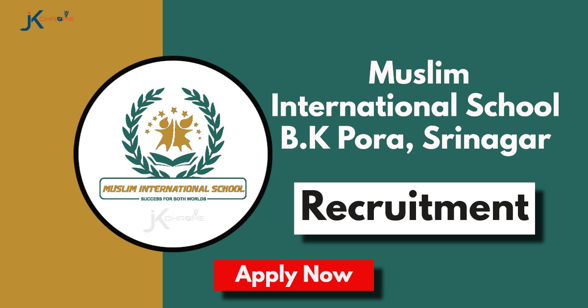 Teacher posts at Muslim International School B.K Pora