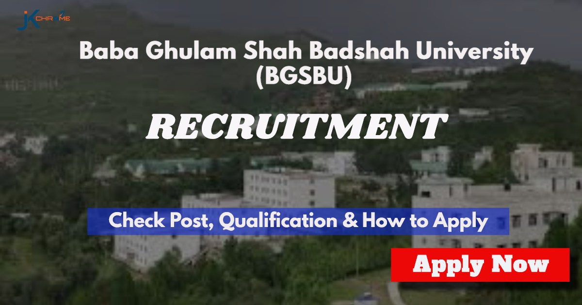 Baba Ghulam Shah Badshah University Recruitment 2024: Check Vacancy Details