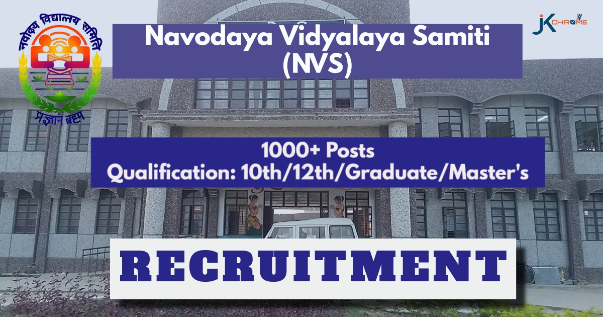 Navodaya Vidyalaya Samiti Recruitment 2024: Check Posts and How to Apply Online