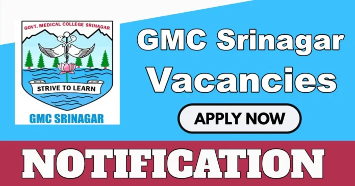 GMC Srinagar Laboratory Technician Notification 2025 Out