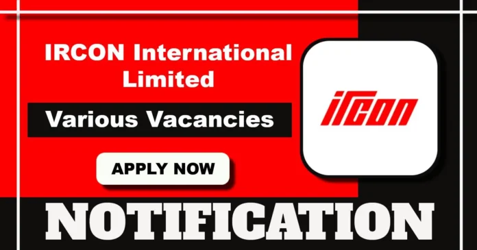 IRCON Notification Out for 08 Works Engineer S&T Posts with 40,000 Salary