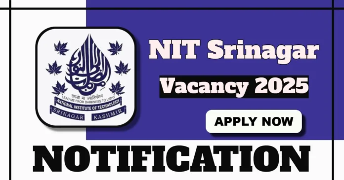 NIT Srinagar Internship 2025 Out, Apply by 30 April